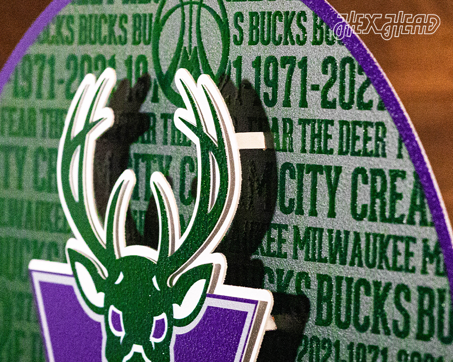 Milwaukee Bucks CRAFT SERIES 3D Embossed Metal Wall Art