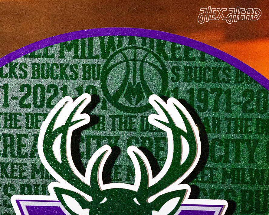 Milwaukee Bucks CRAFT SERIES 3D Embossed Metal Wall Art