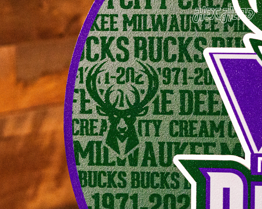 Milwaukee Bucks CRAFT SERIES 3D Embossed Metal Wall Art