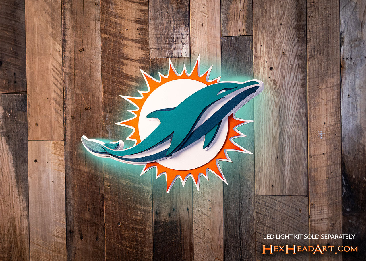 Miami Dolphins 3D Vintage Metal Wall Art