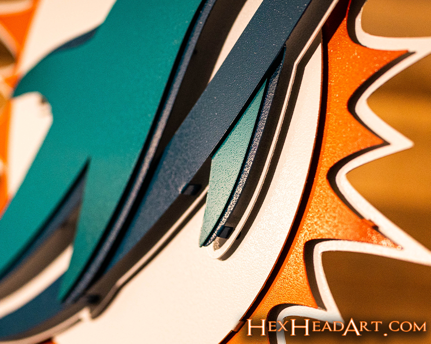 Miami Dolphins 3D Vintage Metal Wall Art