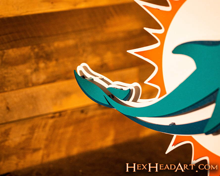 Miami Dolphins 3D Vintage Metal Wall Art