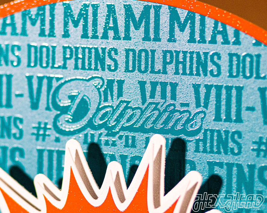 Miami Dolphins CRAFT SERIES 3D Embossed Metal Wall Art