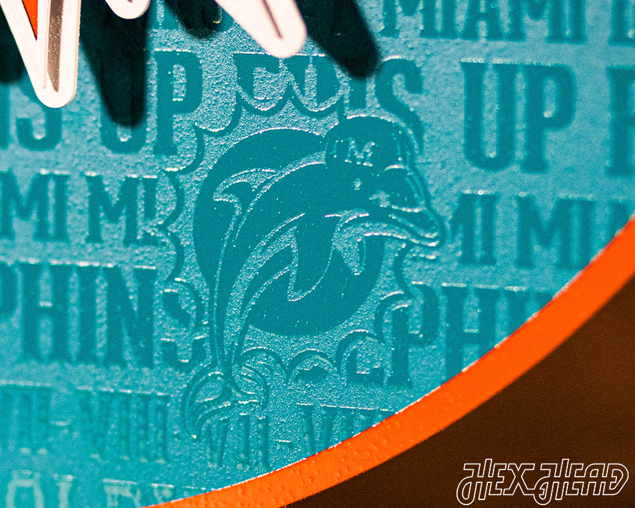 Miami Dolphins CRAFT SERIES 3D Embossed Metal Wall Art