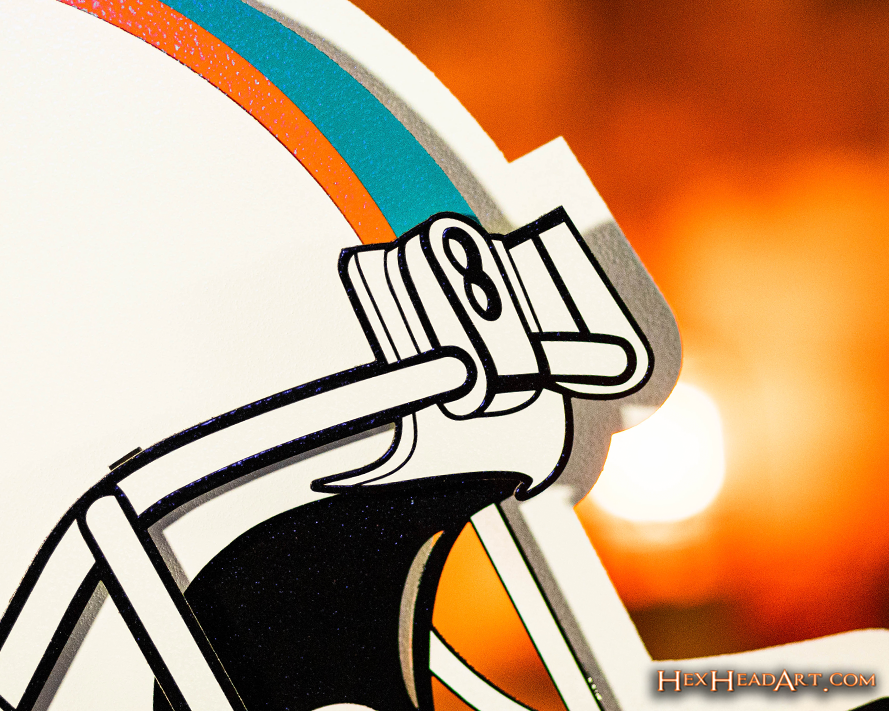 BLITZ Collection - Miami Dolphins Helmet 3D Vintage Metal Wall Art