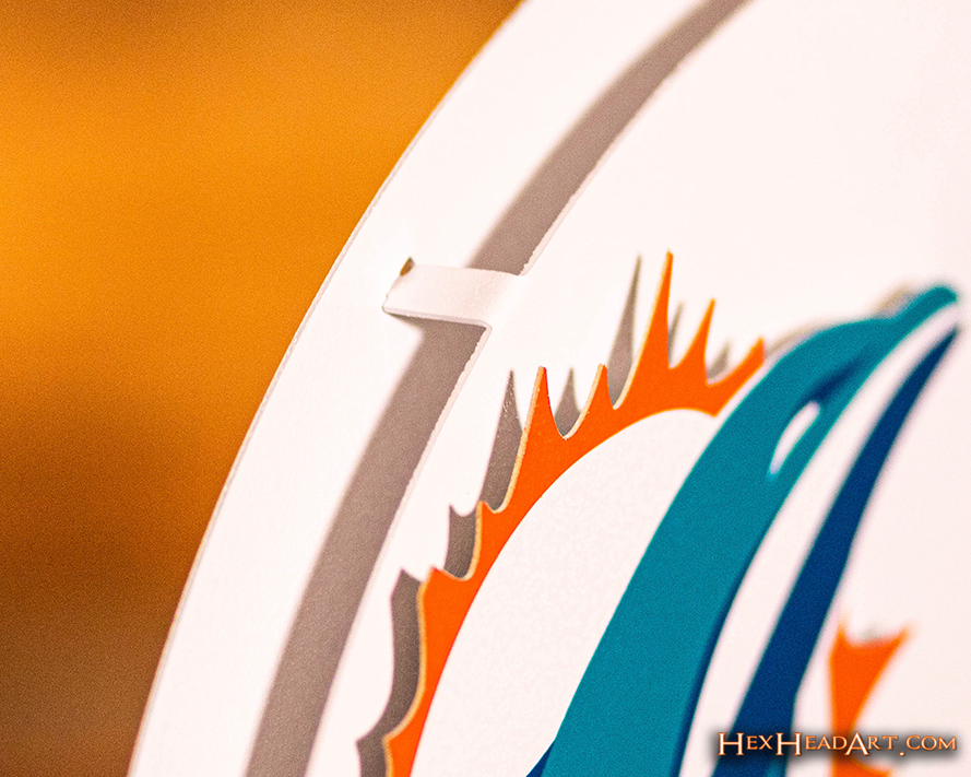 BLITZ Collection - Miami Dolphins Helmet 3D Vintage Metal Wall Art