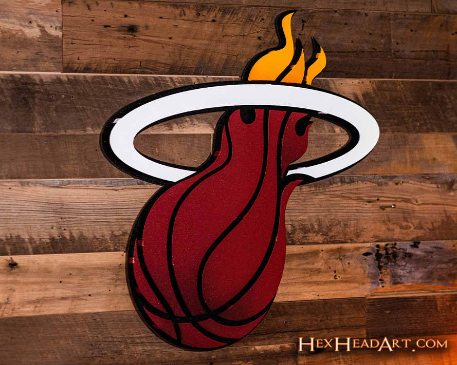 Miami Heat NBA 3D Vintage Metal Wall Art