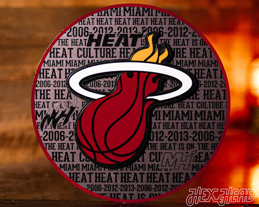 Miami Heat CRAFT SERIES 3D Vintage Metal Wall Art