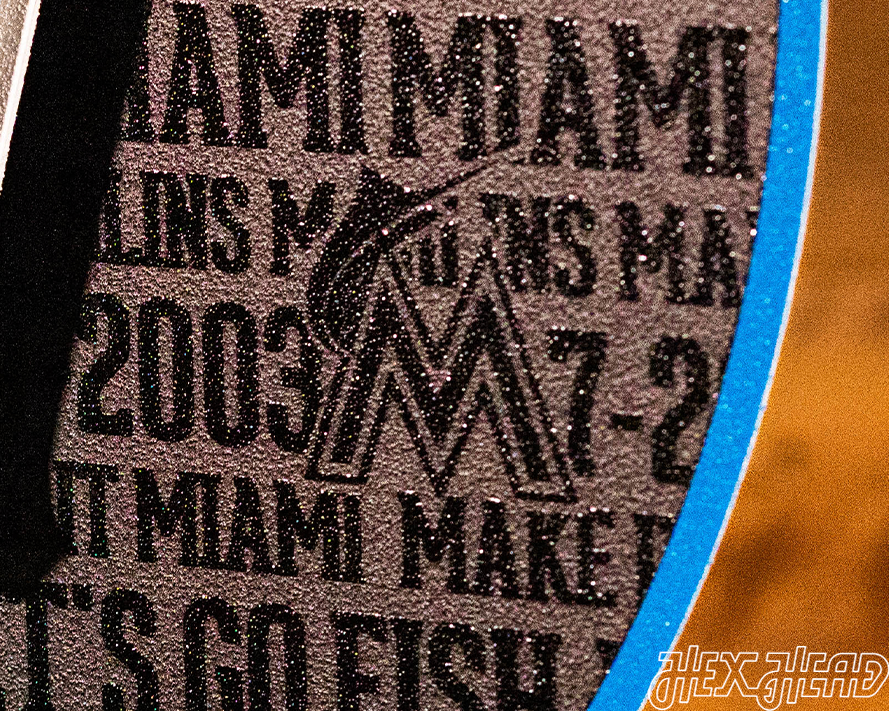 Miami Marlins CRAFT SERIES 3D Embossed Metal Wall Art