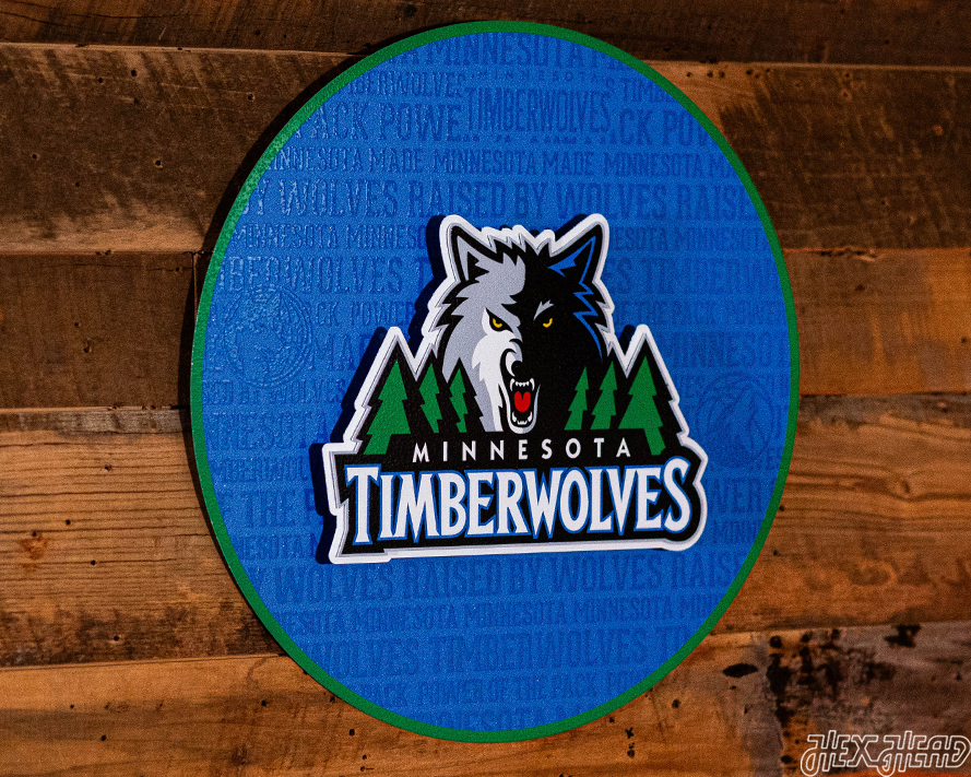 Minnesota Timberwolves CRAFT SERIES 3D Embossed Metal Wall Art