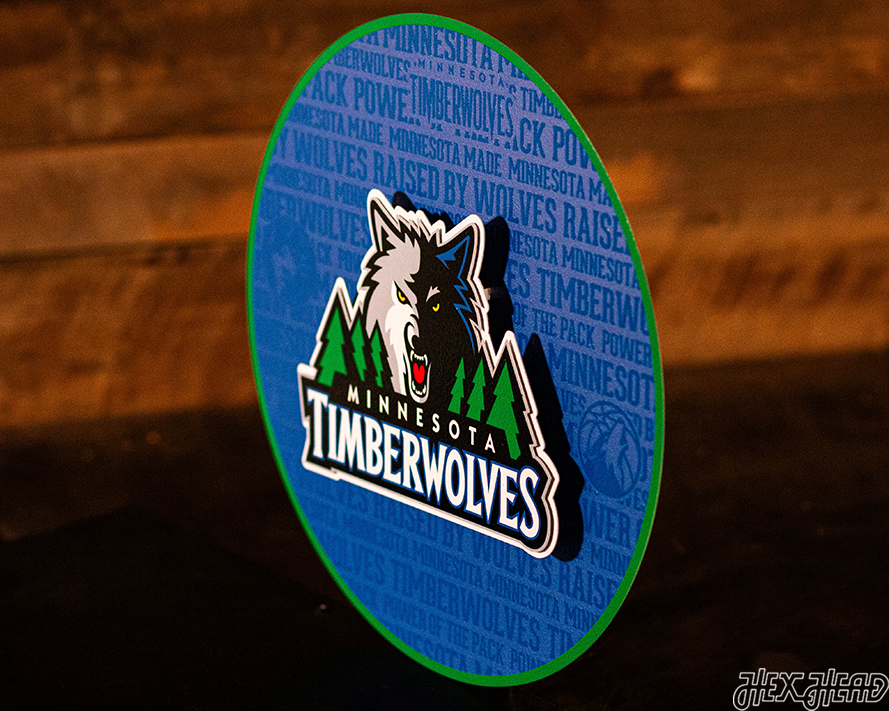 Minnesota Timberwolves CRAFT SERIES 3D Embossed Metal Wall Art