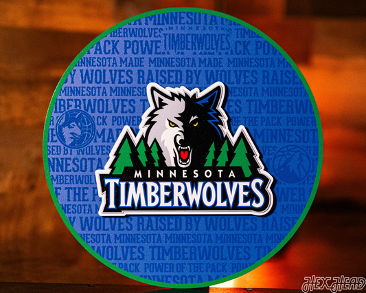 Minnesota Timberwolves CRAFT SERIES 3D Embossed Metal Wall Art