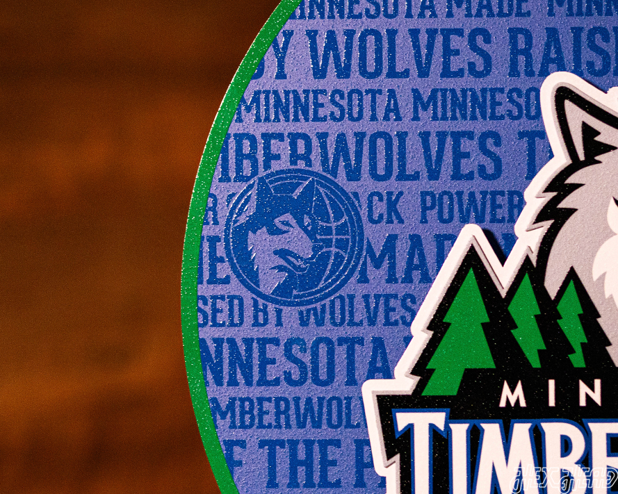 Minnesota Timberwolves CRAFT SERIES 3D Embossed Metal Wall Art