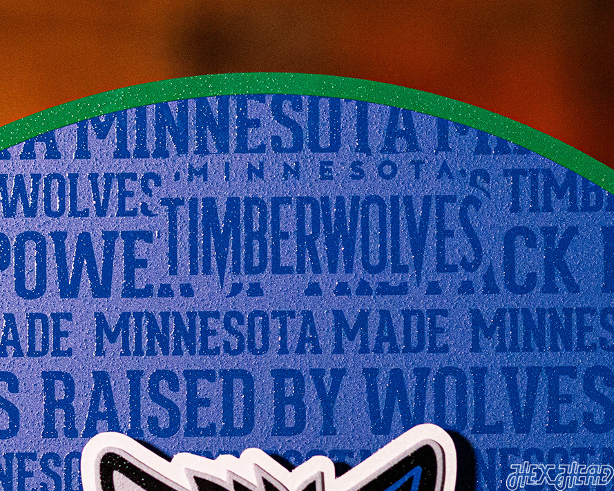 Minnesota Timberwolves CRAFT SERIES 3D Embossed Metal Wall Art