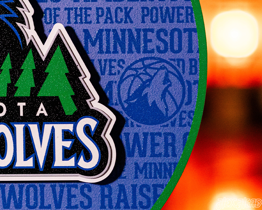 Minnesota Timberwolves CRAFT SERIES 3D Embossed Metal Wall Art