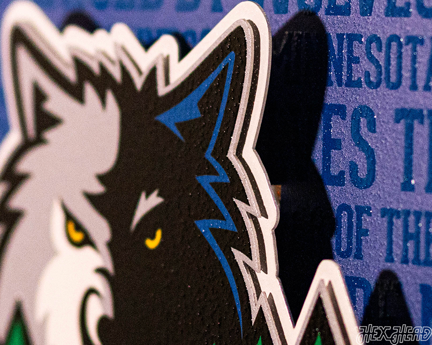 Minnesota Timberwolves CRAFT SERIES 3D Embossed Metal Wall Art