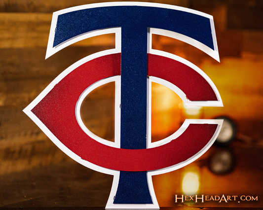 Minnesota Twins 2023 Interlocking TC Vintage Metal Wall Art