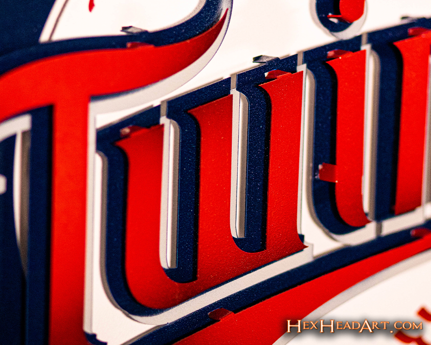 Minnesota Twins Crest 3D Metal Wall Art