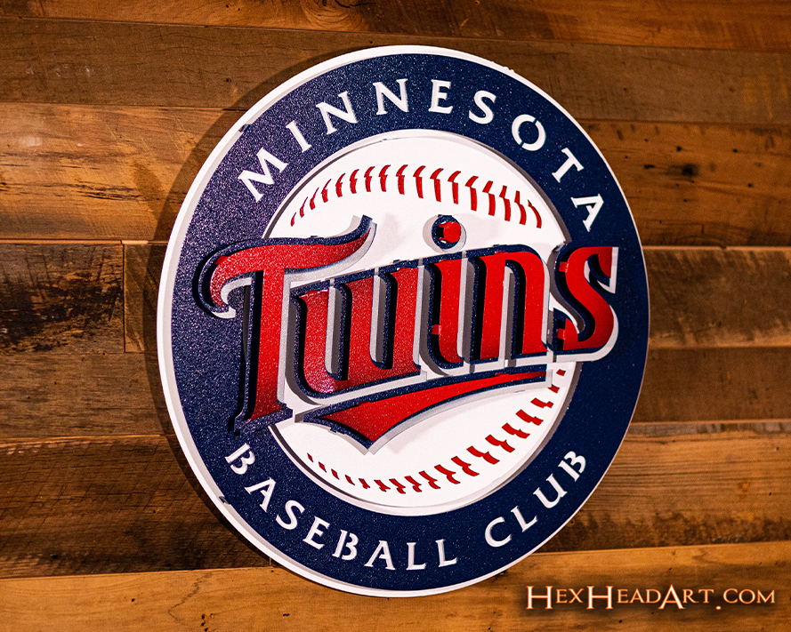 Minnesota Twins Crest 3D Metal Wall Art