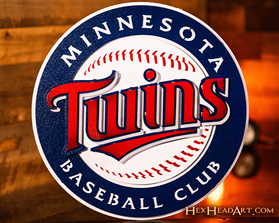 Minnesota Twins Crest 3D Metal Wall Art