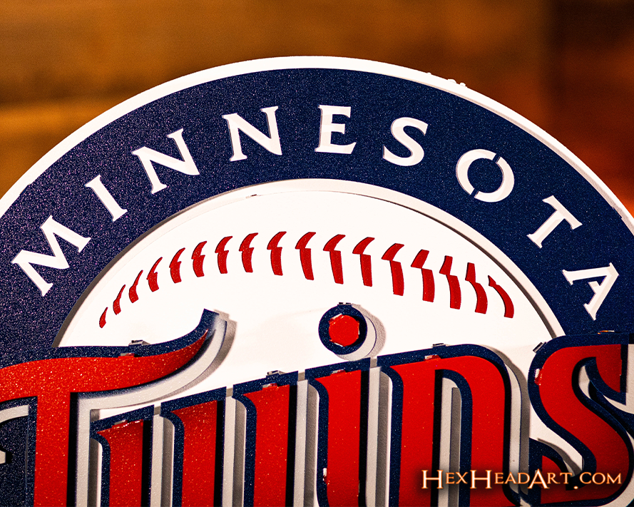 Minnesota Twins Crest 3D Metal Wall Art