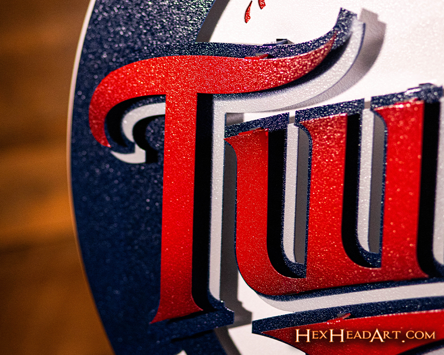 Minnesota Twins Crest 3D Metal Wall Art