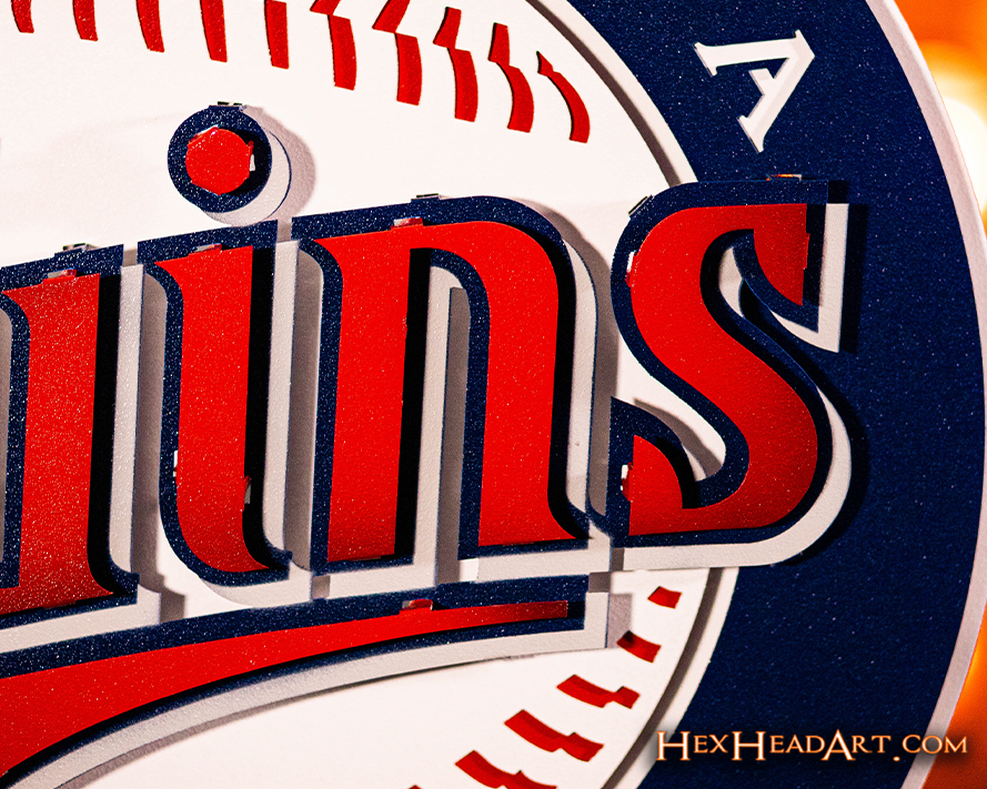 Minnesota Twins Crest 3D Metal Wall Art