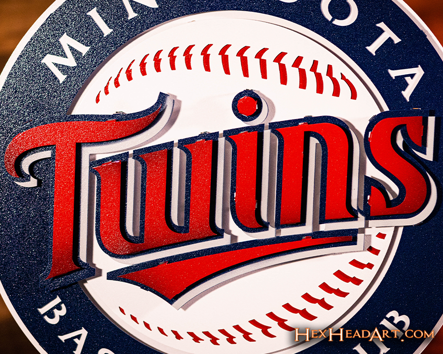 Minnesota Twins Crest 3D Metal Wall Art