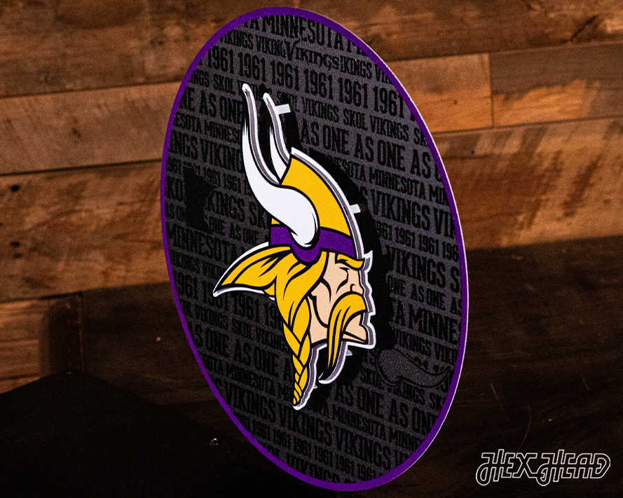 Minnesota Vikings CRAFT SERIES 3D Embossed Metal Wall Art