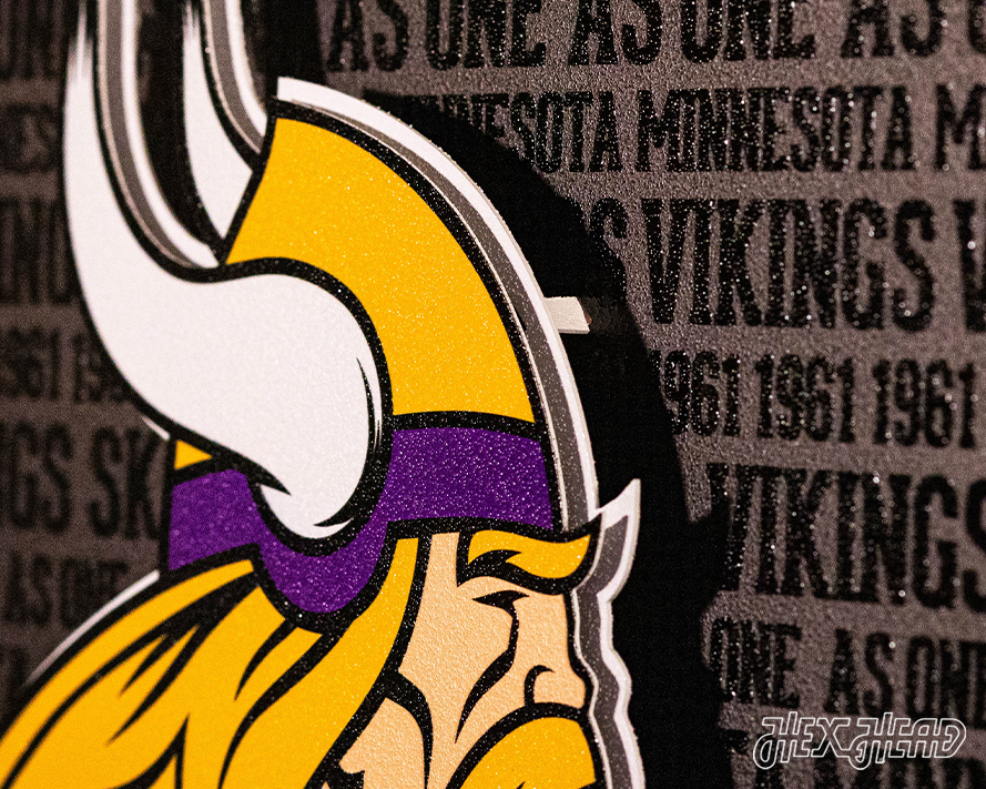 Minnesota Vikings CRAFT SERIES 3D Embossed Metal Wall Art