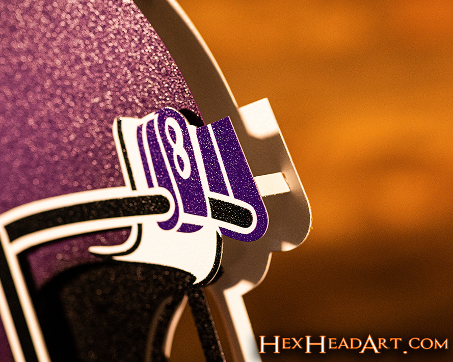 BLITZ Collection - 8 Layer Minnesota Vikings Helmet 3D Vintage Metal Wall Art