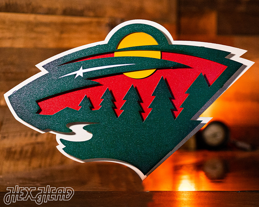 Minnesota Wild NHL 3D Vintage Metal Wall Art