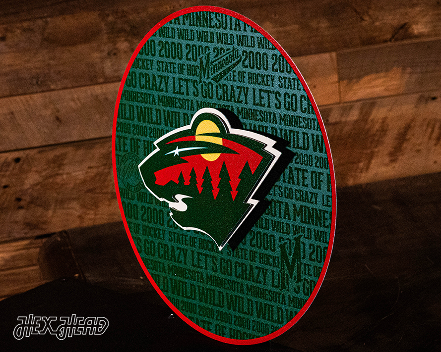 Minnesota Wild CRAFT SERIES 3D Embossed Metal Wall Art