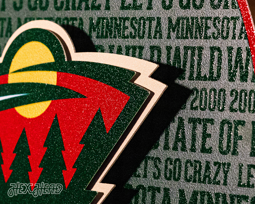 Minnesota Wild CRAFT SERIES 3D Embossed Metal Wall Art