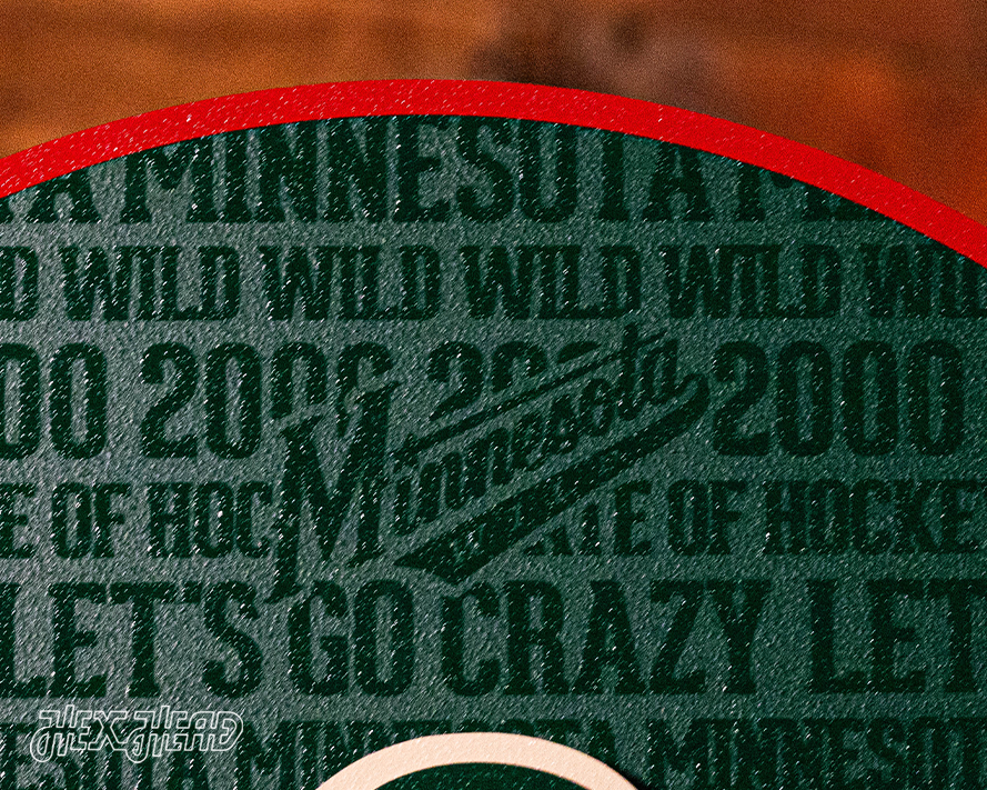 Minnesota Wild CRAFT SERIES 3D Embossed Metal Wall Art