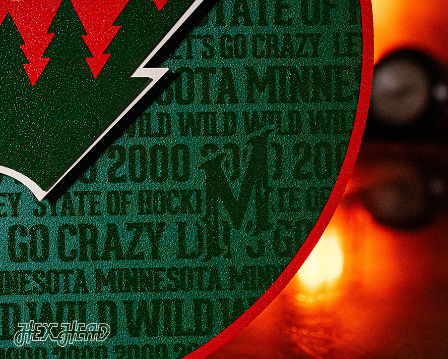 Minnesota Wild CRAFT SERIES 3D Embossed Metal Wall Art