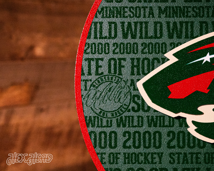 Minnesota Wild CRAFT SERIES 3D Embossed Metal Wall Art