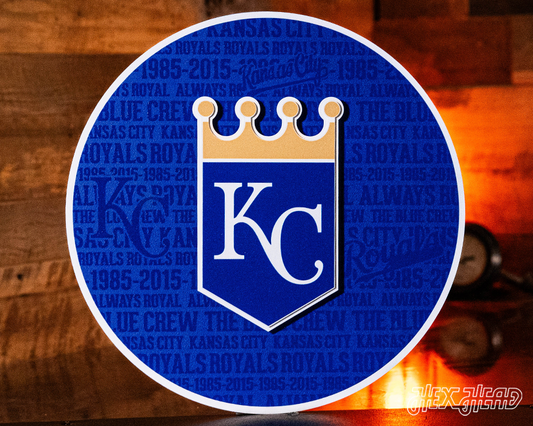 Kansas City Royals CRAFT SERIES 3D Embossed Metal Wall Art