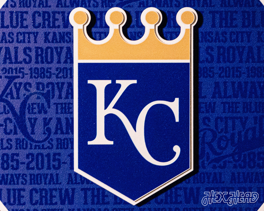 Kansas City Royals CRAFT SERIES 3D Embossed Metal Wall Art