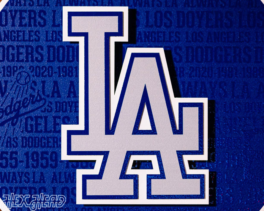 Los Angeles Dodgers CRAFT SERIES 3D Embossed Metal Wall Art