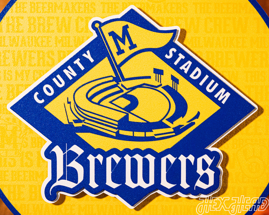 Milwaukee Brewers CRAFT SERIES 3D Embossed Metal Wall Art