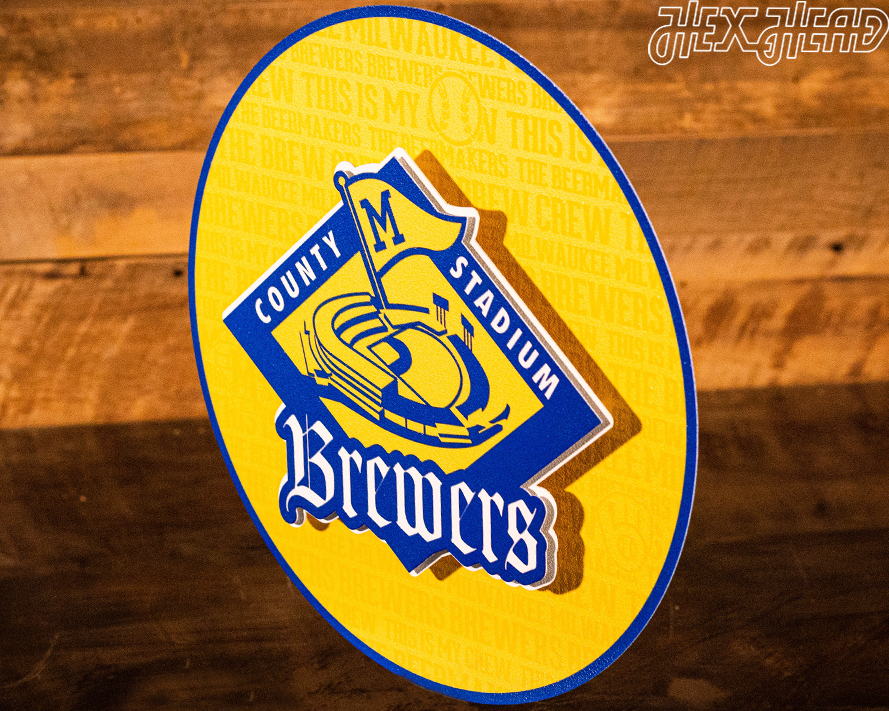 Milwaukee Brewers CRAFT SERIES 3D Embossed Metal Wall Art