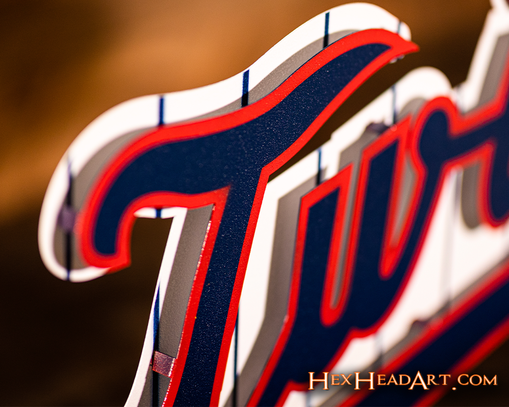 Minnesota Twins MLB Throwback Script 3D Vintage Metal Wall Art