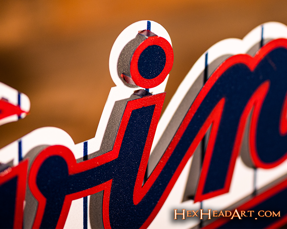 Minnesota Twins MLB Throwback Script 3D Vintage Metal Wall Art