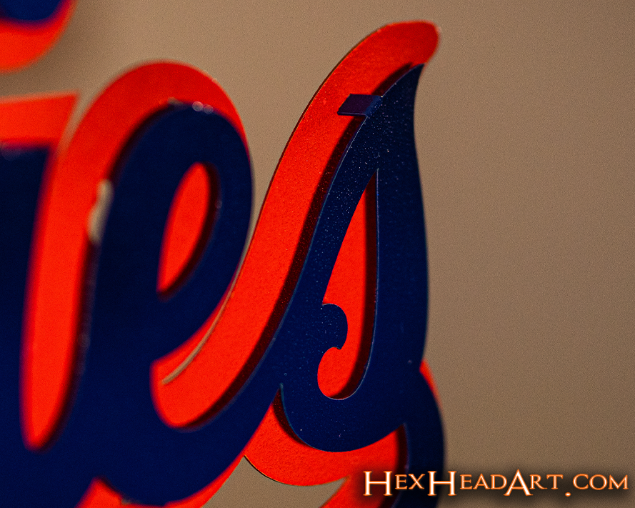 Philadelphia Phillies "1937" Script 3D Vintage Metal Wall Art