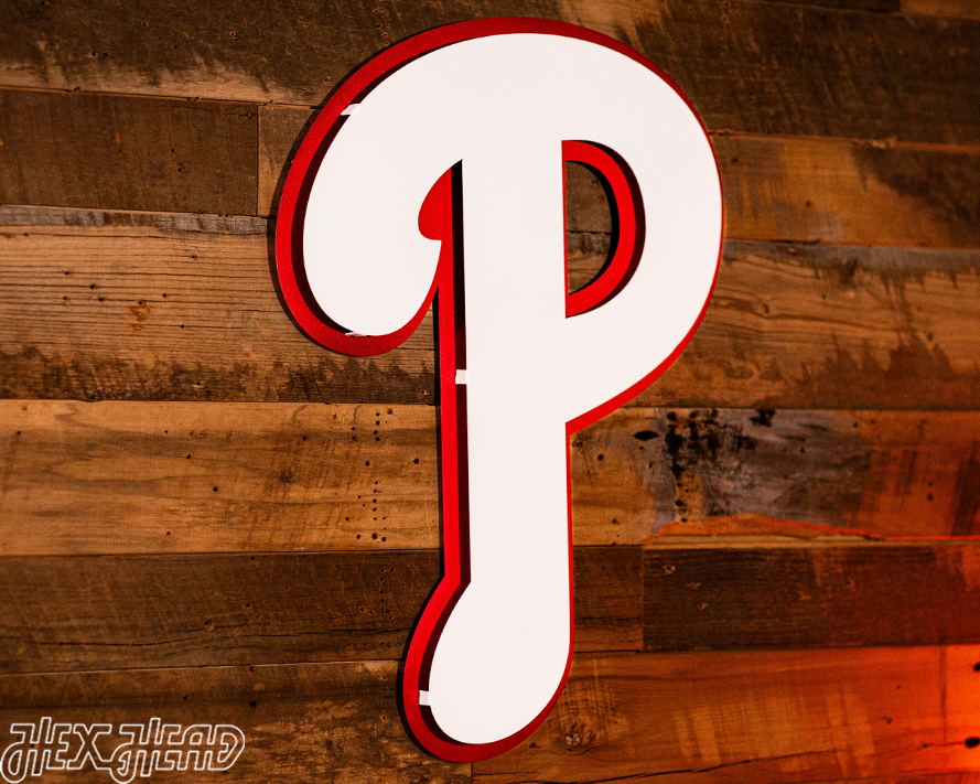 Philadelphia Phillies "P" 3D Metal Wall Art