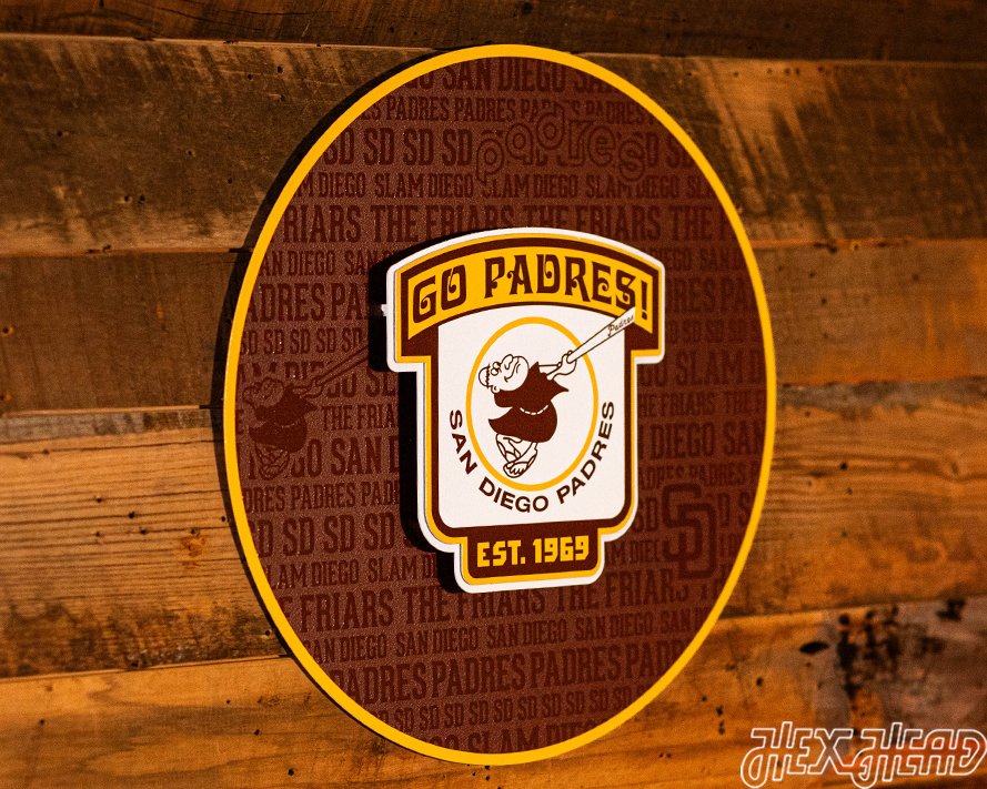 San Diego Padres CRAFT SERIES 3D Embossed Metal Wall Art