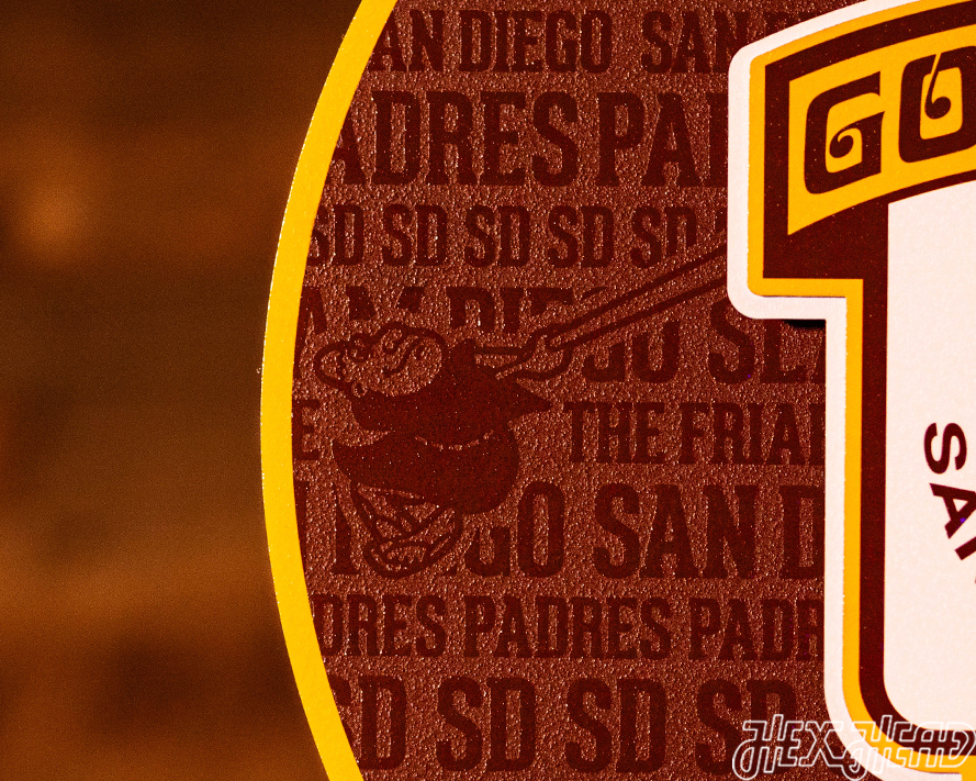 San Diego Padres CRAFT SERIES 3D Embossed Metal Wall Art