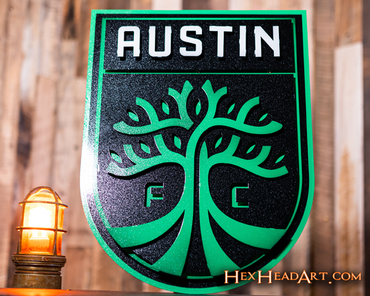 Austin FC 3D Vintage Metal Wall Art