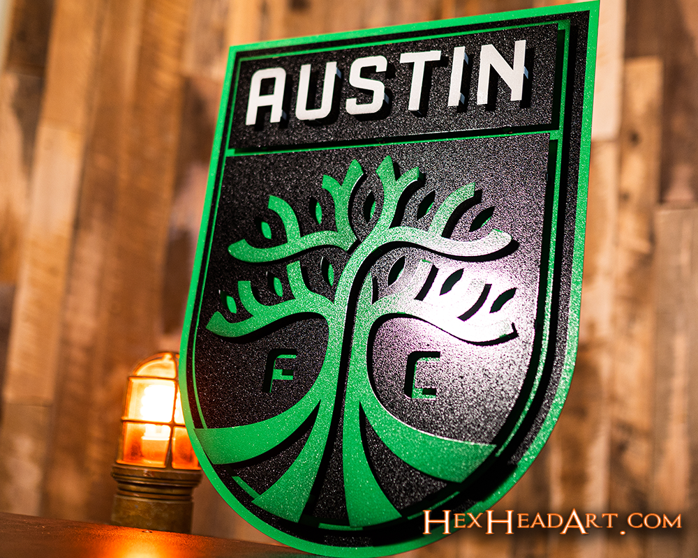 Austin FC 3D Vintage Metal Wall Art